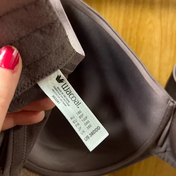 NWT WACOAL Ultimate Side Smoother T-Shirt Bra Sparrow Colored Size 38DDD ๐ - Picture 12 of 15